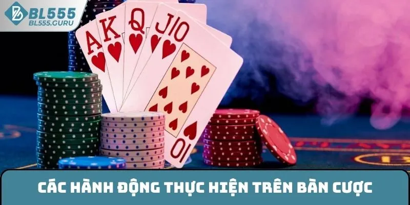 Xì Tố BL555 - Tất Tần Tật Các Thông Tin Về Game Bài 6 Các hành động thực hiện trên bàn cược
